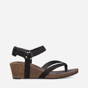 Teva Mahonia Wedge Thong Naisten Mustat Sandaalit